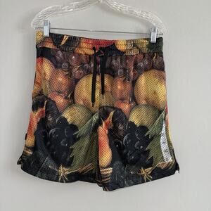 IUTER Primo Mesh Shorts Men’s L Made in Italy Fruit Print Streetwear 5.5” Inseam